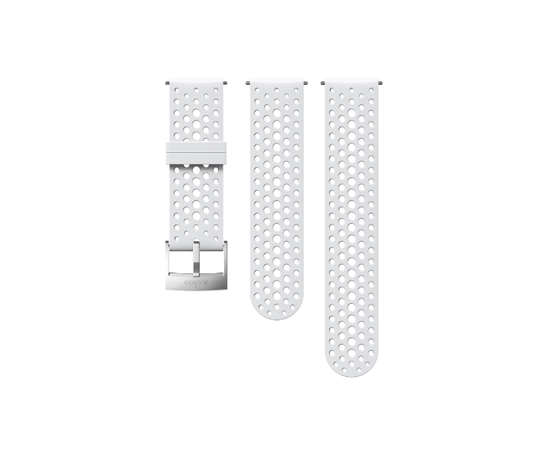SUUNTO SUUNTO 24MM SILICONE WHITE/STEEL APYRANKė, SS050224000